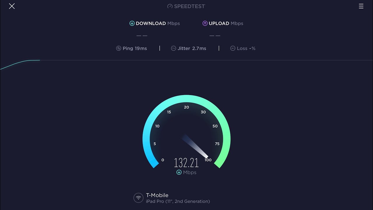 T mobile broadband speed test